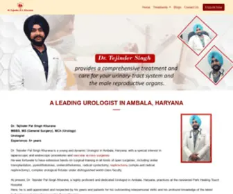 Drtejindersinghurologist.com(Dr. Tejinder Singh) Screenshot