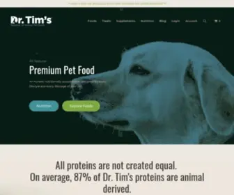 Drtims.com(Tim's Pet Food Company) Screenshot