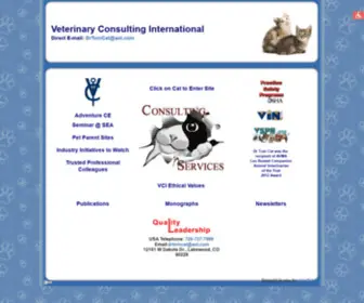 Drtomcat.com(Veterinary Consulting International) Screenshot