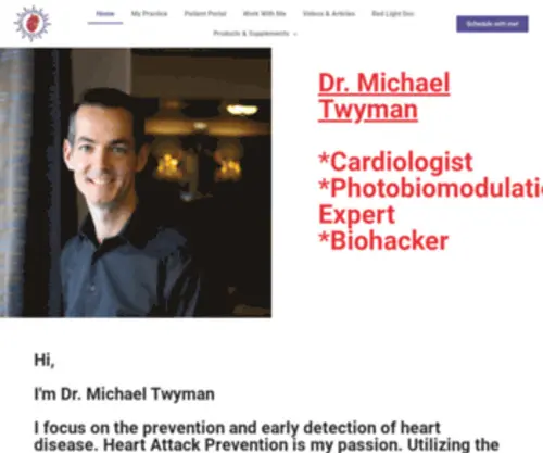 DRTWyman.com(Cardiologist, Photobiomodulation Expert, Biohacker) Screenshot