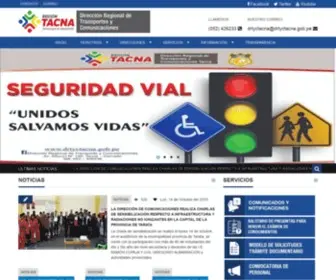 DRTYctacna.gob.pe(Dirección Regional de Transportes y Comunicaciones) Screenshot