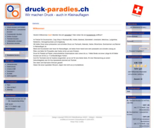 Druck-Paradies.ch(Druck-Paradies Online Shop) Screenshot