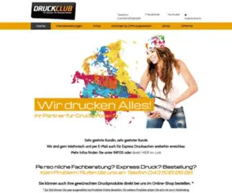 Druckclub.ch(Druckclub Startseite) Screenshot