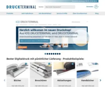 Druckterminal.de(Online Druckerei für Bücher) Screenshot