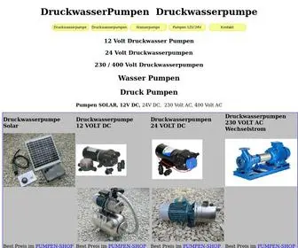 Druckwasserpumpen.com(DruckwasserPumpen Beratung Verkauf Service) Screenshot