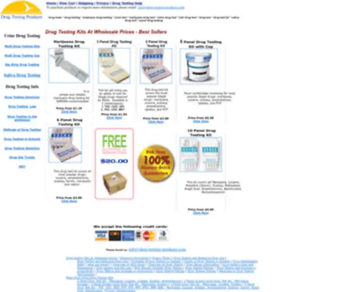 Drug-Testing-Products.com(Drug Testing and Drug Testing Kits) Screenshot