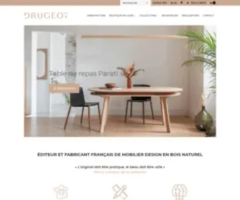 Drugeot.com(Meubles en bois design Fabrication Made in France) Screenshot