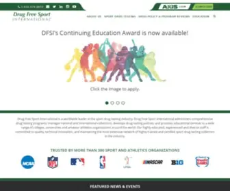 Drugfreesport.com(Sport Drug Testing) Screenshot