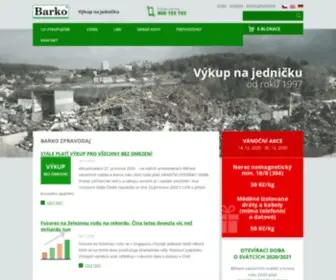 Druhotnesuroviny.cz(Barko, s.r.o. | Výkup kovů Brno, Syrovice, Krumvíř) Screenshot