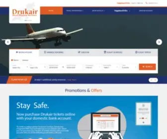 Drukair.com.bt(Royal Bhutan Airlines) Screenshot