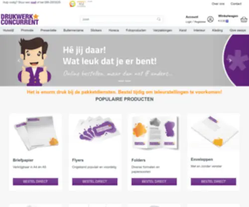 Drukwerkconcurrent.nl(Online drukkerij) Screenshot