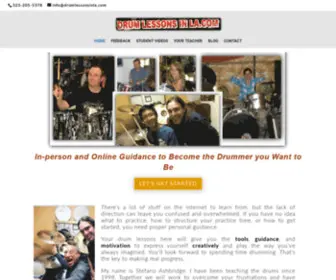 Drumlessonsinla.com(Drum Lessons in Los Angeles Your Guide To Creative Lessons and Great Drumming) Screenshot