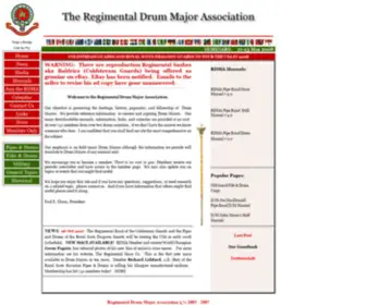 Drummajor.net(The Regimental Drum Major Association) Screenshot