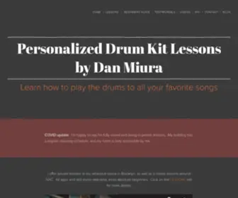 Drummerdanlessons.com(Drummer Dan Lessons) Screenshot