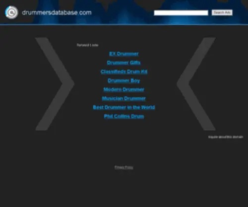Drummersdatabase.com(The Drummer's Database) Screenshot