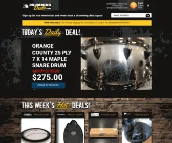 Drummingdeals.com(Flash Sales for Drum and Percussion Products) Screenshot