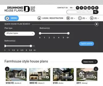 Drummondhouseplans.com(House plans) Screenshot