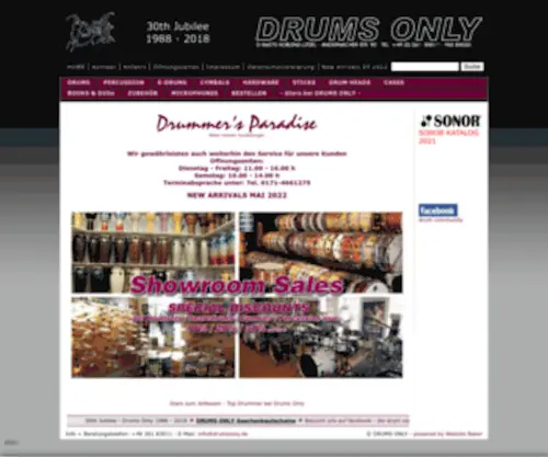Drumsonly-Shop.de(DRUMS ONLY Germany) Screenshot