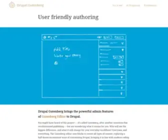 Drupalgutenberg.org(User friendly authoring) Screenshot