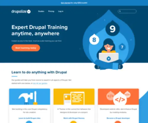 Drupalize.com(Drupal Training) Screenshot