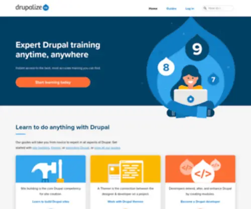 Drupalize.net(Drupal Training) Screenshot