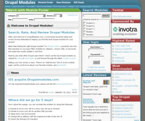 Drupalmodules.org(Drupal Modules) Screenshot