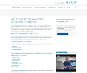 Drwalker.com.au(Sedation Dental Sydney Services by Dr. Michael Walker) Screenshot