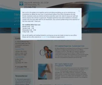 Drwaynewinnick.com(New York Chiropractor and Premier Sports Injury Rehabilitation for Non) Screenshot