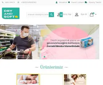 Dryandsoft.com(Dry and Soft: Konfor ve Hijyen İçin En Doğru Tercih) Screenshot
