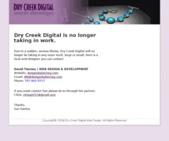 DRYcreekdigital.com(Napa Web Designer) Screenshot