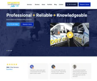 DRYcretewp.com(Professional Waterproofing Services and Solutions) Screenshot