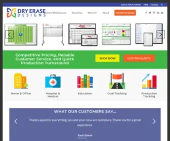 Dryerasedesigns.com(Award Winning Custom Whiteboards) Screenshot