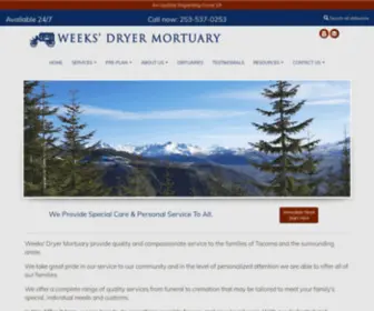 Dryermortuary.com(Weeks' Dryer Mortuary) Screenshot