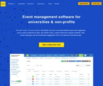 DRYfta.com(Dryfta event management software for universities) Screenshot