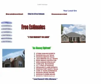 DRyroofing.com(Dry Roofing Grand Prairie Dallas Premier Roofing And Roof Leak Repair Contractor Storm Damage Experts Texas) Screenshot