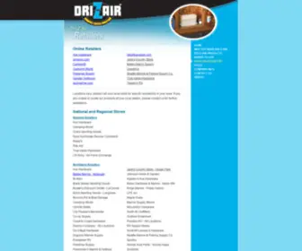 DRYtheair.com(RETAILER LOCATIONS WHERE TO BUY) Screenshot