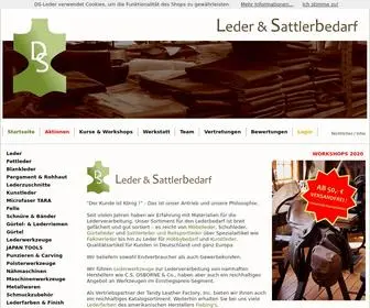 DS-Leder.de(Lederbedarf, Sattlerbedarf, Schuhbedarf, Lederwerkstatt, TANDY Leather Distributor) Screenshot