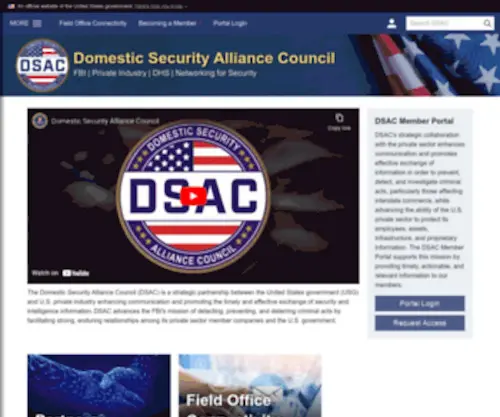 Dsac.gov(Domestic Security Alliance Council) Screenshot