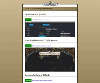 Dsachargen.de(DSA Charaktergenerator) Screenshot