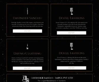 Dsandhusgarments.com(Davinder Sandhu Impex Pvt Ltd) Screenshot