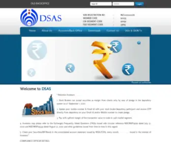 Dsas.in(Dhwani Stocks and Shares (DSAS) is a Securities Broking firm) Screenshot