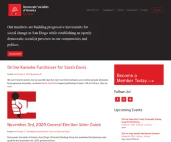 Dsasandiego.org(Continuing the political revolution in San Diego) Screenshot