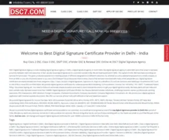 DSC7.com(DSC7 Digital Signature Agency) Screenshot