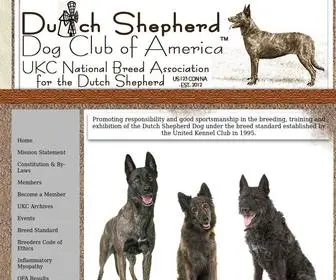 DSdca.org(Dutch Shepherd Dog Club of America) Screenshot