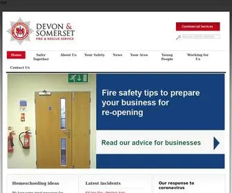 Dsfire.gov.uk(Devon and Somerset Fire and Rescue Service) Screenshot