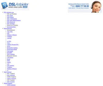 DSL-Anbieter.com(Internet-Tarife kostenlos Vergleichen und Sparen) Screenshot