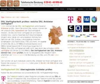 DSL-Bestellen.de(DSL Verfügbarkeit prüfen) Screenshot