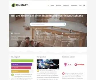 DSL-Stadt.de(Internet per Glasfaser und DSL in Deutschland) Screenshot