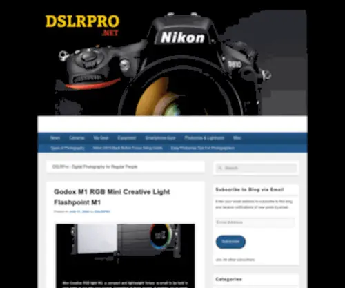 DSLRpro.net(DSLRPRO Digital Photography for Regular People) Screenshot