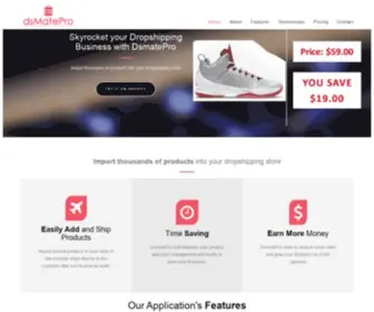 Dsmatepro.com(Automate Your Dropshipping Business with Shopify) Screenshot